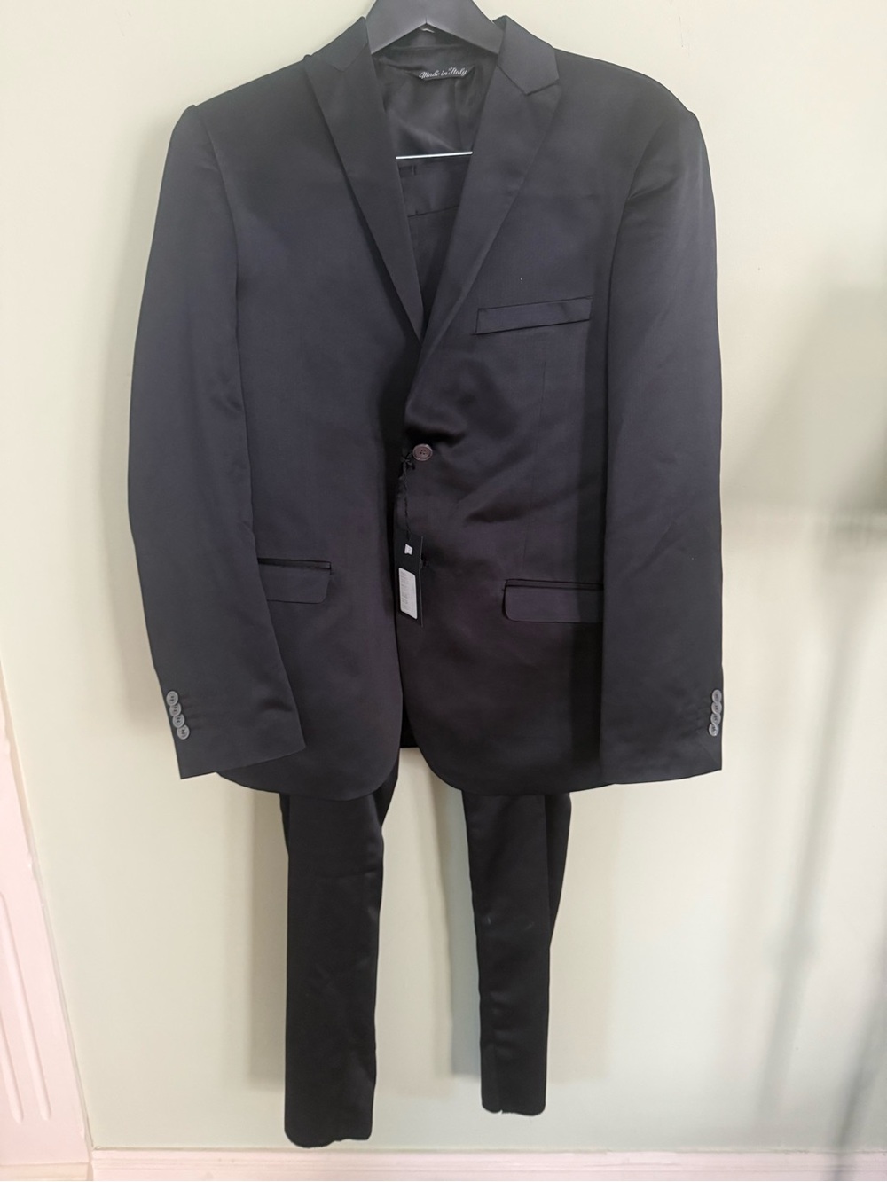 Men's Black Tailored Two-Piece Suit by italian 52